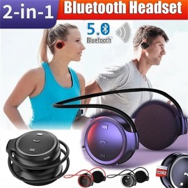 Wireless Bluetooth Headset Flexible Ear Cover Headphone Stereo Earphone Support TF Card MP3 Player Over Ear Headset
