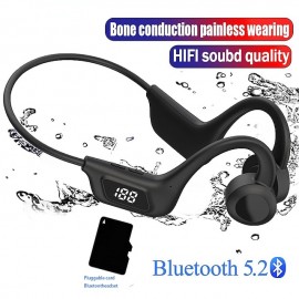 Sports Headphones Bone Conduction Earphones Wireless Bluetooth 5.2 Waterproof  Noise Reduction Headsets Mic MP3 Support SD Card
