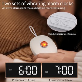 Portable Silent Vibration Alarm Clock for Students to Wake up Powerfully Adorable and Mute Digital Clock
